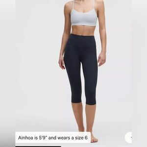 Lululemon True Navy High-Rise Crop Leggings | Size 8